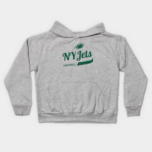 NY Jets Football Retro Style in Green Kids Hoodie